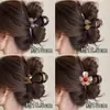 Pinza para el pelo coreana linda para mujer, tamaño grande, estilo de alta gama, adecuada para cabello grueso, pinza de tiburón, horquilla, pinza de lazo