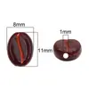Cuentas de Frijol de Café Estilo Retro Dorado Acrílico Cuentas Sueltas Accesorios para Hacer Joyería DIY Material para Hacer Cadena de Teléfono Móvil con Cuentas