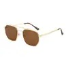 2026 Nuevas Gafas de Sol Metálicas Poligonales Doble Puente Gafas de Sol Europeas y Americanas Moda Retro Versátiles Gafas de Protección Solar Transfronterizas