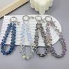 Celebridad de Internet Flash Cadena para Teléfono Móvil Moda Simple Muñeca Fresa Cristal Cordón 2024 Joyería Bolsa Colgante de Llave Joyería