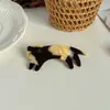 Pinza para el Cabello de Gato Estilo Coreano Accesorio para el Cabello Pinza para el Cabello de Acetato Lámina Acrílica Pinza de Resorte Adorno para el Cabello de Medio Recogido de Aleación