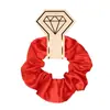 Diadema de Scrunchie de Color Sólido Brillante Satinado para Recoger la Cola de Caballo, Anillo para el Cabello con Forma de Intestino de Cerdo, Set