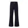 Jeans acampanados de corte slim con bordado de línea, nueva colección de otoño, diseño simple, versátiles, fluidos, pantalones casuales de largo hasta el suelo, modernos