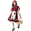 Día del Niño Niño Adulto Caperucita Roja Niña Vendiendo Cerillas Disfraz Disfraz para Representación Teatral Ropa Medieval