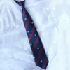 Gravata sem nós uniforme masculino e feminino Acessórios para camisa estilo JK/DK/Faculdade Uniforme Escolar Japonês Bonito Moda Ins Listras