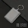 Chaveiro de Acrílico Transparente Porta-Retrato Chaveiro em Branco para Impressão de Fotos Presente Criativo