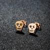 Aretes Lindos de Acero Inoxidable de Diseño de Pez Dorado y Pájaro para Niñas Europeas y Americanas, Aretes de Halloween de Calavera de Fantasma al por Mayor