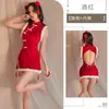 Novo cheongsam sexy de Natal feminino Meili Kou, uniforme de boneca chinesa decotado sexy fofo camisola de casa 2045