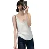 2026 Tamanho Grande Estilo Francês Decote V Patchwork Renda Camisola Regata Sem Mangas Pulôver Roupa Íntima