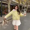 Chaqueta Acolchada de Algodón para Mujer, Estilo Coreano de Nicho, Forrada de Polar y Engrosada, Color Caramelo, Estilo Suave y Dulce, Sensación de Alta Gama