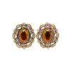 Pendientes de Aleación de Cobre para Mujer con Estilo Retro Francés, Diseño de Nicho, Temperamento Elegante de Gama Alta, Transmisión en Vivo Transfronteriza de Segunda Mano