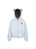 Sudadera con Capucha Estilo Retro Americano Sexy Estampado de Leopardo para Hombres y Mujeres 2025 Invierno Nueva Holgada Gruesa Acolchada