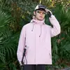 Chaqueta Ligera con Capucha Cortavientos para Exteriores 2026 para Hombres y Mujeres, Corte Holgado, Funcional, Adecuada para Senderismo y Trekking, Otoño