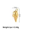 Acero Inoxidable Oro Real 18K Estéreo Helado Colgante Pequeño DIY Collar Pulsera Conservación del Color Joyería Hecha a Mano Accesorios Material