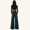 Diseñados para Personas Bajas, Jeans Desgastados, Estilo Coreano para Mujer Elásticos 2025 Dos Botones Ropa Exterior Efecto Adelgazante Pantalones de Pierna Ancha