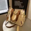 Bolsa de Hombro Lona Gruesa Estilo Japonés Múltiples Bolsillos para Viajes Cotidianos Estudiante Casual Computadora Simple Portátil Bandolera Mochila Escolar
