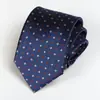Directo de fábrica ropa formal para hombre moda profesional negocio corbata 8cm patrón de lunares azul nueva corbata para traje