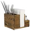 Caixa de armazenamento de compartimento vintage para casa, toalha de papel, mesa, caixa de armazenamento de utensílios de mesa, madeira maciça, alto valor de cor, temperos, garrafa, caixa de armazenamento