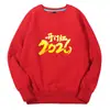 Sudadera 2026 Año del Caballo para Hombres y Mujeres, Conjunto de Pareja Cuello Redondo, Ropa Roja para el Año de Nacimiento, Evento de Fiesta de Año Nuevo, Algodón de Manga Larga