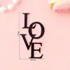 520 Decoración para Pastel del Día de San Valentín Acrílico Topper Estilo Ballet Cinta de Moño Topper de Confesión de Pareja