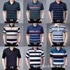 Estilo Novo de Verão Camiseta de Manga Curta com Gola Polo Masculina Tamanho Grande para Meia-Idade e Idosos Camisa Polo Social Fornecimento para Feiras de Rua Exportação 1688