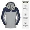 Jaqueta Três em Um Masculina e Feminina Outono e Inverno Nova Jaqueta à Prova de Vento e Impermeável Forro de Fleece Removível Jaqueta de Montanhismo