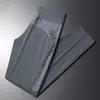 Calças Respiráveis de Tela para Homens, Calças Finas de Verão, Calças Casuais Masculinas, Calças Esportivas de Tamanho Grande, Calças Longas de Corte Reto para Homens