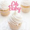 Tarjeta para pastel multicolor oh baby tema baby shower decoración para fiesta de cumpleaños de bebé tarjeta para pastel
