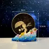 Luminária Noturna Luminous de Cristal Transfronteiriça com Céu Estrelado Gravado, Enfeite de Decoração de Mesa, Presente de Aniversário, Decoração de Ambiente para Meninas