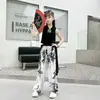 Vestido de Verano para Niña Traje Retro Nuevo Estilo Chino Occidental para Niños Grandes Conjunto de Dos Piezas sin Mangas Verano Pintura a Tinta