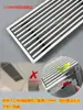 Rejilla de Ventilación de Aire Acondicionado de Aleación de Aluminio/ABS Extendida Ultraestrecha Empotrada Sin Marco Persiana de Retorno de Aire