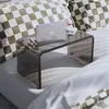Mesa pequeña para ventanal de dormitorio, tablero de acrílico transparente, vidrio templado, diseño minimalista, adecuada para uso doméstico como tocador o mesa de centro