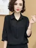 Camiseta de manga corta de algodón de alta gama para mujer, estilo occidental, reductora de edad, informal, fina, de verano
