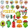 Carnaval Mexicano Fiesta Fiesta Sombrero de Globo Forma de Fiesta Decoración Fiesta Cactus Globo de Película de Aluminio