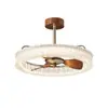 Luz de Ventilador Modelo Novo 2026 para Sala de Estar e Sala de Jantar, Luz de Ventilador de Teto Vintage, Lustre Integrado, Luminária de Ventilador Silenciosa Retrô para Quarto