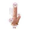 Pene Lamiendo Lengua USB Retráctil Oscilante Simulación de Carne Blanda Dildo Dispositivo de Masturbación Femenina Totalmente Automático Juguete para Uso Adulto