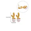 Pendientes de Perla con Letra X Retro Francesa Pendientes Elegantes de Gama Alta para Mujer Pendientes Elegantes de Nicho