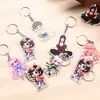 Chaveiro Acrílico Personalizado Transparente Pingente de Chave a Laser Mercadoria de Celebridade Anime Atacado Mochila Pingente Pequeno