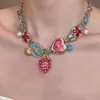 Colar de zircônia com diamantes e flash de luxo leve e moderno, design de nicho, temperamento de senso alto, elegante, tudo combinando, corrente de clavícula