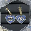 Aretes de Letra Doble C Estilo Chanel para Mujer, Aretes de Botón con Diseño de Nicho, Aretes de Lujo Ligero Inspirados en Chanel, Aguja de Plata