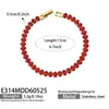 Pulsera y Collar de Acero Inoxidable Chapado en Oro de 18 Quilates con Circonitas, Estilo Minimalista de Lujo Ligero Estilo Francés, Elegante y Versátil E314