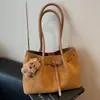 Bolso Tote Vintage de Gran Capacidad para Mujer Bolso de Hombro 2026 Nuevo Bolso de Hombro Simple de Ante Bolso de Moda para el Trabajo