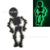 2024 Nuevo Halloween Parche Luminoso Fluorescente Zapatos Crocs Flor Hebilla de Zapato Hebilla Accesorios DIY