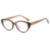 1133 Montura de Gafas Retro Ojo de Gato para Miopía Montura Completa Gafas con Lente Plana Anti-Luz Azul para Mujer Moda Montura de Gafas Delgado