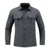 Camisa de Manga Larga de Secado Rápido Transfronteriza de Aliexpress, Camisa Anti-quemaduras con Sensación de Hielo, Estilo Delgado para Exteriores de Primavera y Verano para Hombre, Ropa de Trabajo de Talla Grande