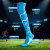 Calcetines Largos Hasta la Rodilla para Hombre, Compresión Muscular de Caña Alta, Calcetines Deportivos para Correr, Saltar la Cuerda, Entrenamiento de Fitness, Fútbol, Modernos