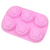 Molde de Silicona para Pastel de Rosa de 6 Cavidades Perfecto para Hacer Hermosos Pasteles con Forma de Rosa Gelatinas Pasteles y Otros Postres Ideal para Hornear Decorar Pasteles y Manualidades DIY de Grado Alimenticio Antiadherente Fácil de Limpiar