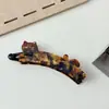 Presilha de Gato Banana Longa Listrada Fofa de Acetato Coreana Francesa para Mulheres Nova Popular de Alto Valor Presilha de Garra para Rabo de Cavalo Alto