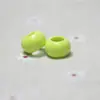 Cuerda de plástico con cuentas decorativas de agujero grande cuentas redondas de plástico agujero recto cuentas tipo macarrón color caramelo usar cuerda gruesa cuentas sueltas accesorios