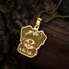 Collar Colgante Morkie Linda Dama Joyería de Dibujos Animados Acero Inoxidable Dorado Collar de Perro de Dibujos Animados